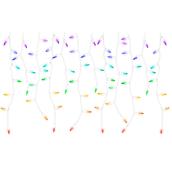 Gemmy Multicolor LED Icicle String Lights 70 Bulbs 84-in