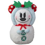 Disney 19.23 po White Minnie Mouse Sherpa Snowman Greeter