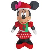 Airblown Airdorables Minnie Mouse in Red Christmas Dress and Santa Hat - 1.9-ft
