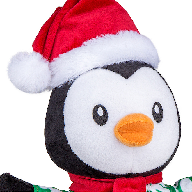 Gemmy Animated Hula Penguin with Santa Hat and Scarf - 14.17-in 113549 ...