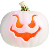 Holiday Living Halloween White Pumpkin LED 9-in