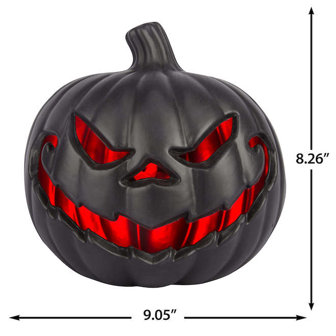 CELEBRATIONS BY L&CO Blow Mold Black Illuminated Jack-O'-Lantern