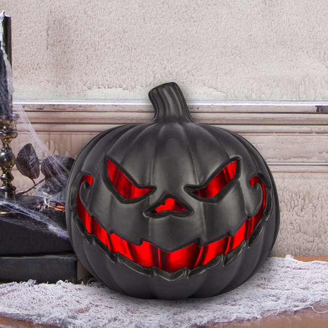 CELEBRATIONS BY L&CO Blow Mold Black Illuminated Jack-O'-Lantern
