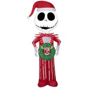 Disney Airblown Inflatable Jack Skellington in Santa Hat of 4-ft