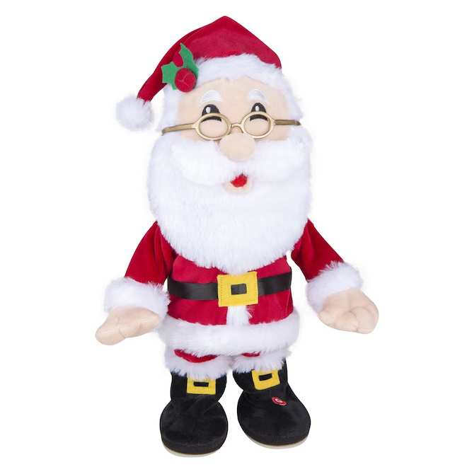 Gemmy Musical Dancing Plush Santa Claus 14.57-in