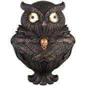 Célébrations BY Landon & Co. Black Animated Owl Doorbell 11-in Plastic Halloween Decoration