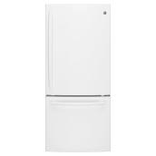 GE 30-in Bottom-Freezer Refrigerator - 20.9 cu. ft. - White