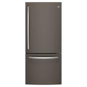 GE 30-in H 20.9-cu ft Slate Bottom-Freezer Refrigerator