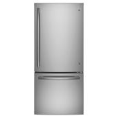 GE Bottom-Freezer Refrigerator - 30-in - 20.9-cu ft - Stainless Steel