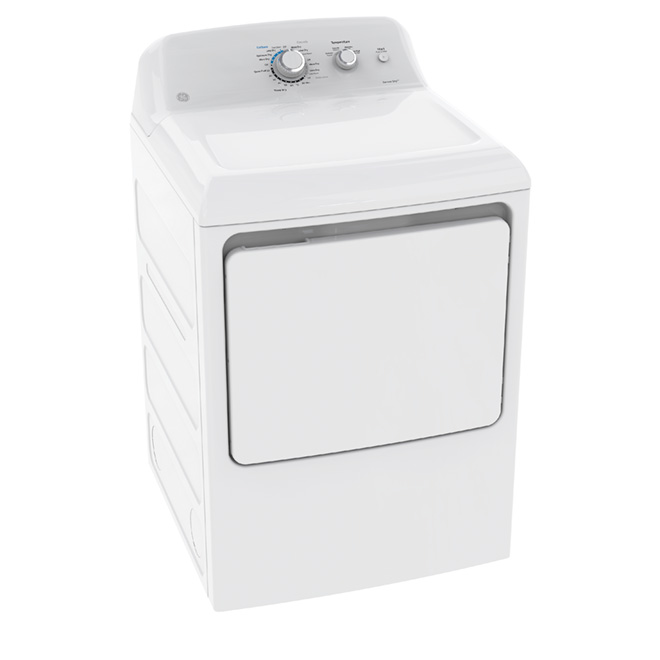 GE APPLIANCES Top Load Dryer with DuraDrum2 7.2 cu.ft. White GTD40EBMKWW RONA