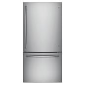 Réfrigérateur congélateur inférieur 33", 24,9 pi³, inox