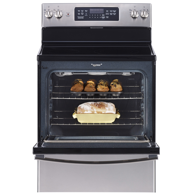 GE Profile Freestanding Electric Range - Baking Drawer - Stainless Steel - 5 Burner Cooktop