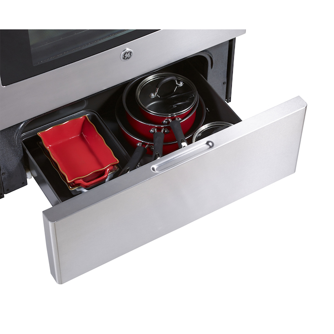 GE Profile Freestanding Electric Range - Baking Drawer - Stainless Steel - 5 Burner Cooktop