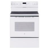 Cuisinière à convection électrique, 5,0 pi³, blanc
