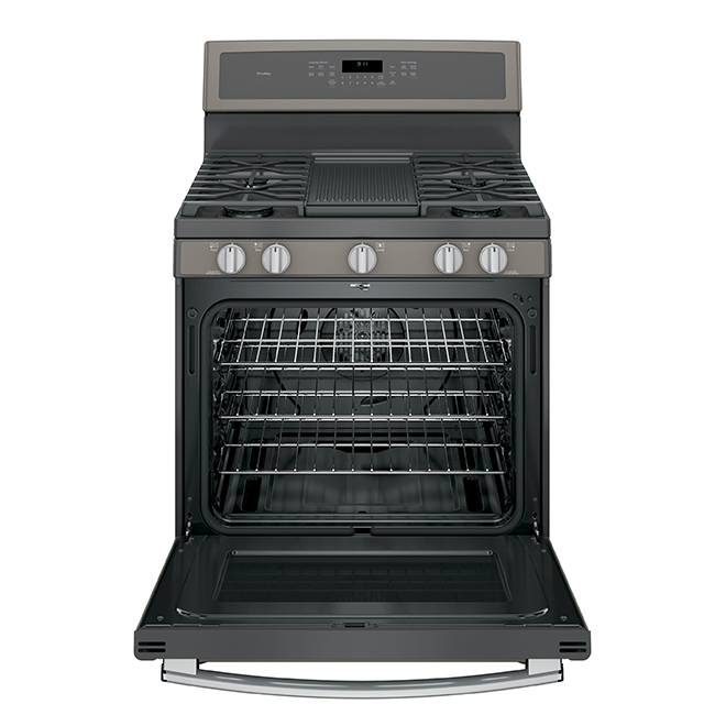 GE PROFILE Freestanding Gas Range 5.6 cu. ft. Slate PCGB911EEJES RONA