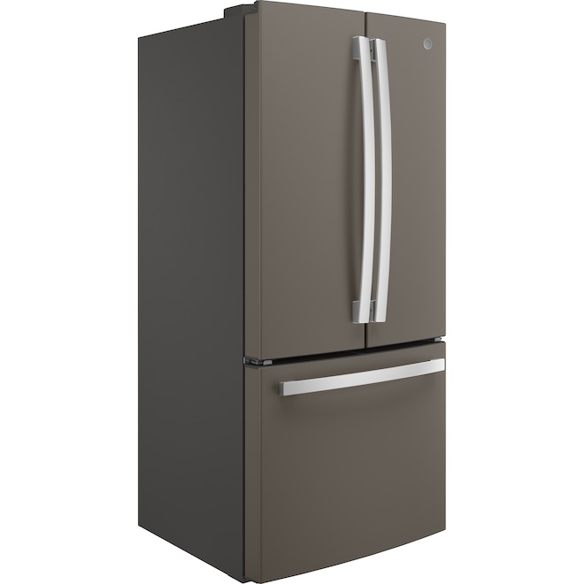 GE 18.6-cu ft Counter-Depth French Door Refrigerator with Internal Water Dispenser - Slate