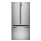 GE 18.6-cu ft Counter-Depth French Door Refrigerator with Ice Maker - Stainless Steel