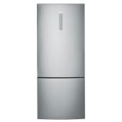 Réfrigérateur Haier à congélateur inférieur, 28 po, 15 pi³, acier inoxydable