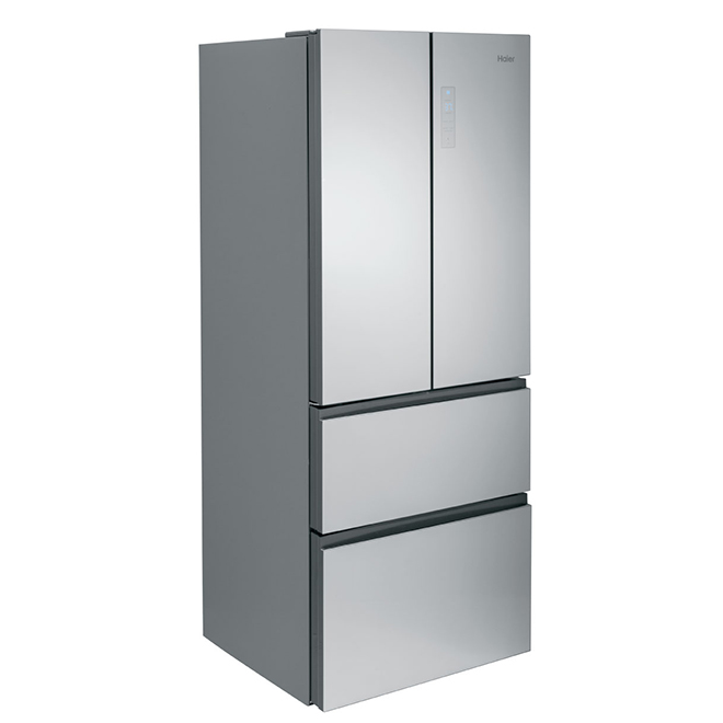 Haier French Door Refrigerator with LED interior lighting 15cu ft