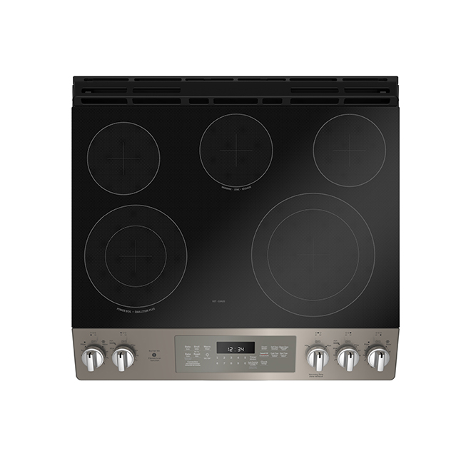 GE Slide-In Electric Convection Range - Slate - Ceramic Cooktop - Electronic Control