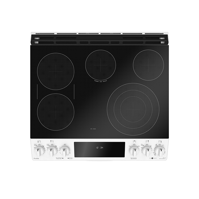 GE Slide-In Electric Convection Range - Adjustable Self-Cleaning Levels - Android Compatible - 6.3-cu ft