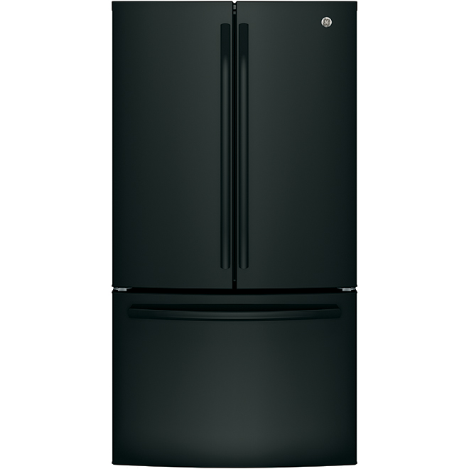 GE French Door Refrigerator - 36-in - 26.7-cu ft - Black