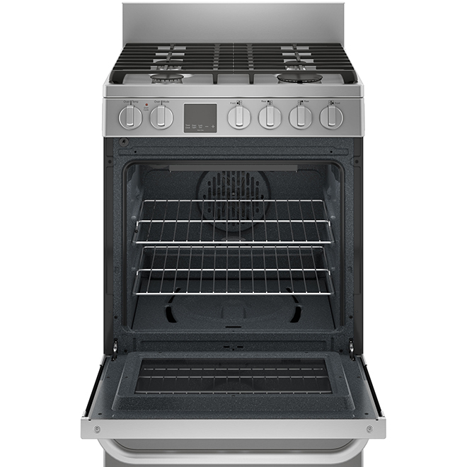 Haier Profile Gas Range - Freestanding - Self Cleaning - Stainless Steel - 4 Burners