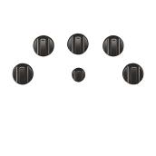 GE Café Cooktop Control Knobs - Black Stainless Steel - 6-Pieces