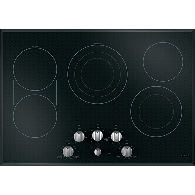 GE Café Cooktop Control Knobs - Brushed Stainless Steel - 6-Pieces