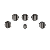 GE Café Gas Cooktop Control Knobs - Brushed Black - Set of 6