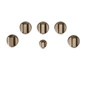 GE Café Gas Cooktop Control Knobs - Brushed Bronze - Set of 6