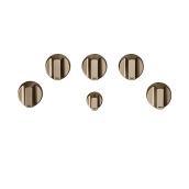 GE Café Gas Cooktop Control Knobs - Brushed Copper - Set of 6
