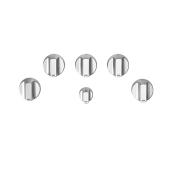 GE Café Gas Cooktop Control Knobs - Brushed Stainless Steel - Set of 6