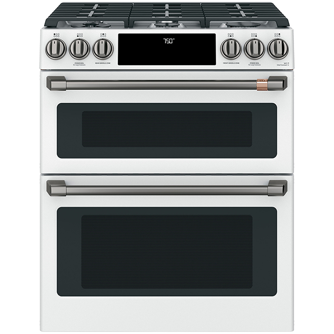 GE Café Gas Range Brushed Black Knobs and Handles