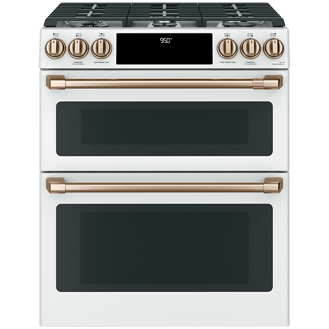 GE Café Gas Range Brushed Bronze Knobs and Handles