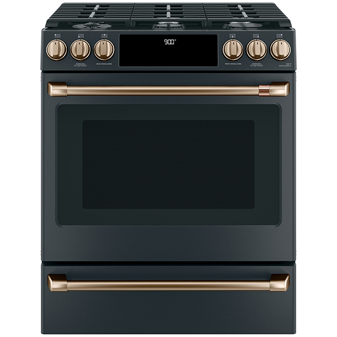 GE Café Gas Range Brushed Bronze Knobs and Handles