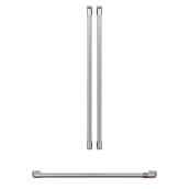 GE Café 36-in Refrigerator Handles - Brushed Stainless