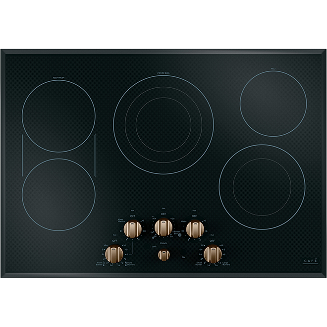 CAFE GE Café Electric Cooktop 5 Elements 30" Black/Bronze