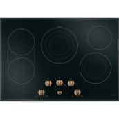 GE Café Electric Cooktop - 5 Elements - 30" - Black/Bronze