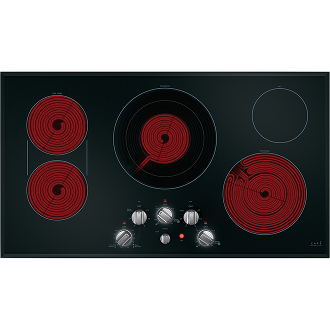 GE Cafe Electric Cooktop 36" Black/Stainless Steel CEP70362MS1 RONA
