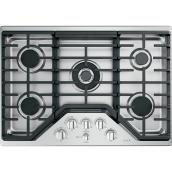 GE Café Gas Cooktop - 5 Burners - 30-in - Stainless Steel - 20,000 BTU