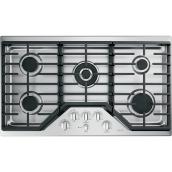 GE Café Gas Cooktop - 5 Burners - 36in - Stainless Steel