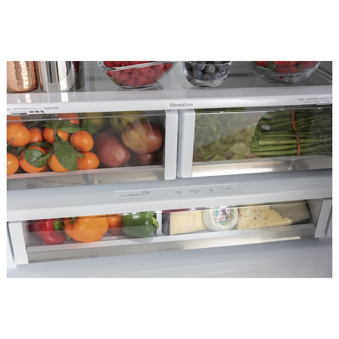 Café French Door Refrigerator - 36-in - 23.1-cu ft - Matte Black - ENERGY STAR®