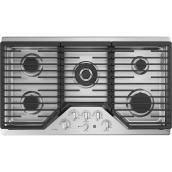 GE Profile Gas Cooktop - 5 Burners - 36-in - 18,000 BTU - Stainless Steel