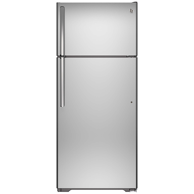 GE Top-Freezer Refrigerator - 30-in - 18.02-cu ft - Stainless Steel