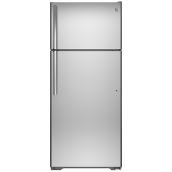 GE Top-Freezer Refrigerator - 30-in - 18.02-cu ft - Stainless Steel