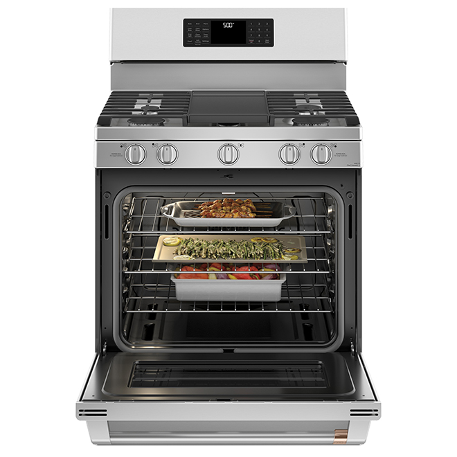 Café(TM) Free-Standing Gas Range - 30" - 5.6 cu. ft. - SS