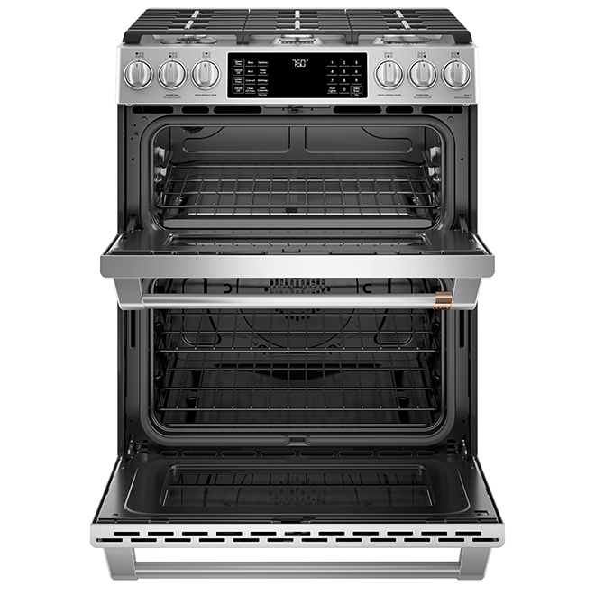 Café Smart 30-in Stainless Steel Double Oven Gas Range