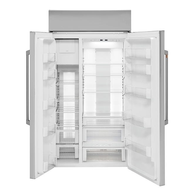 Café Built-In Side-by-Side Refrigerator - 25.2-cu ft - Stainless Steel - 42-in