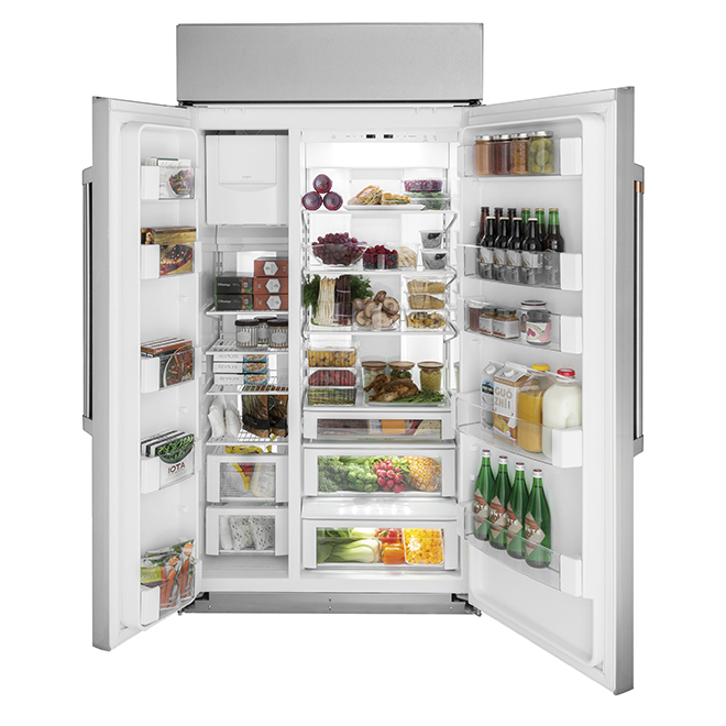 Café Built-In Side-by-Side Refrigerator - 25.2-cu ft - Stainless Steel - 42-in